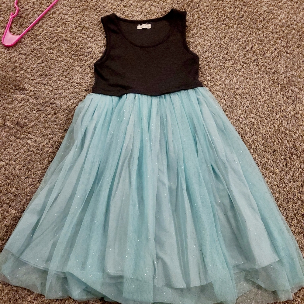 Anais & I Tulle Kids Dress Grey/Blue Size 12 YR
